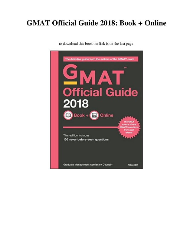 Gmat official guide verbal 2018 pdf free download